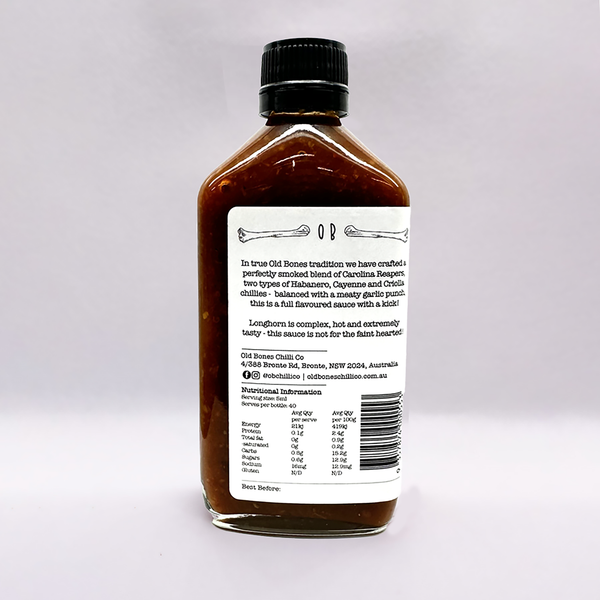 Longhorn chilli sauce 200mL (AU) - π 8 Awards