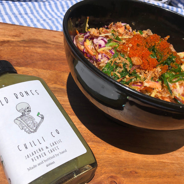 Old Bones Chilli Co Jalapeno & Garlic Pepper Sauce 200ml
