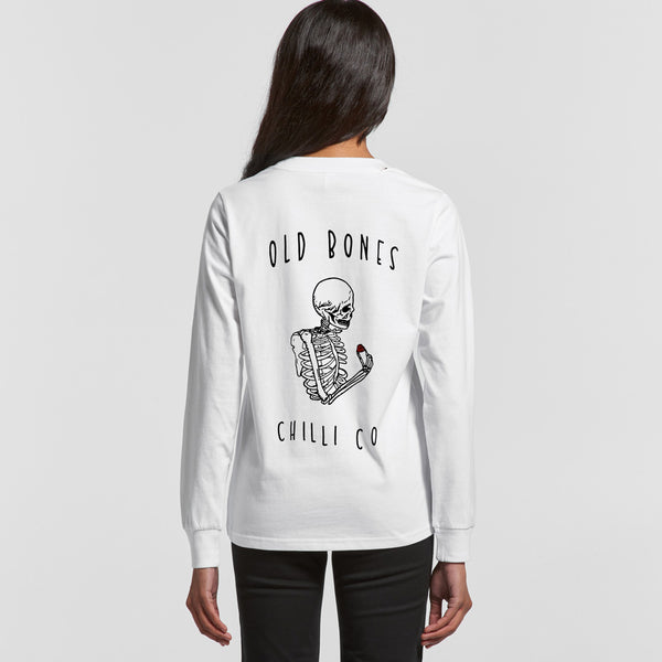 OB Skeletor Women's Long Sleeve Top (White)