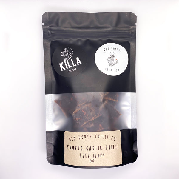 Old Bones Chilli Co Smoked Garlic Chilli Beef Jerky