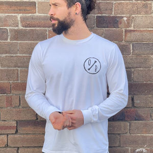 Old Bones Chilli Co White Long Sleeve T-Shirt with OB Logo