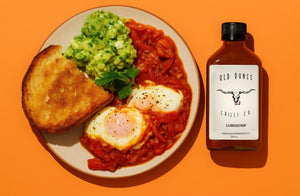 Spicy Shakshuka with Feta & Avocado Salad