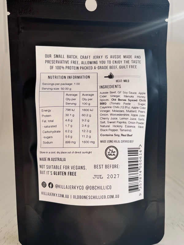 Spiced Chilli BBQ Beef Jerky 50g